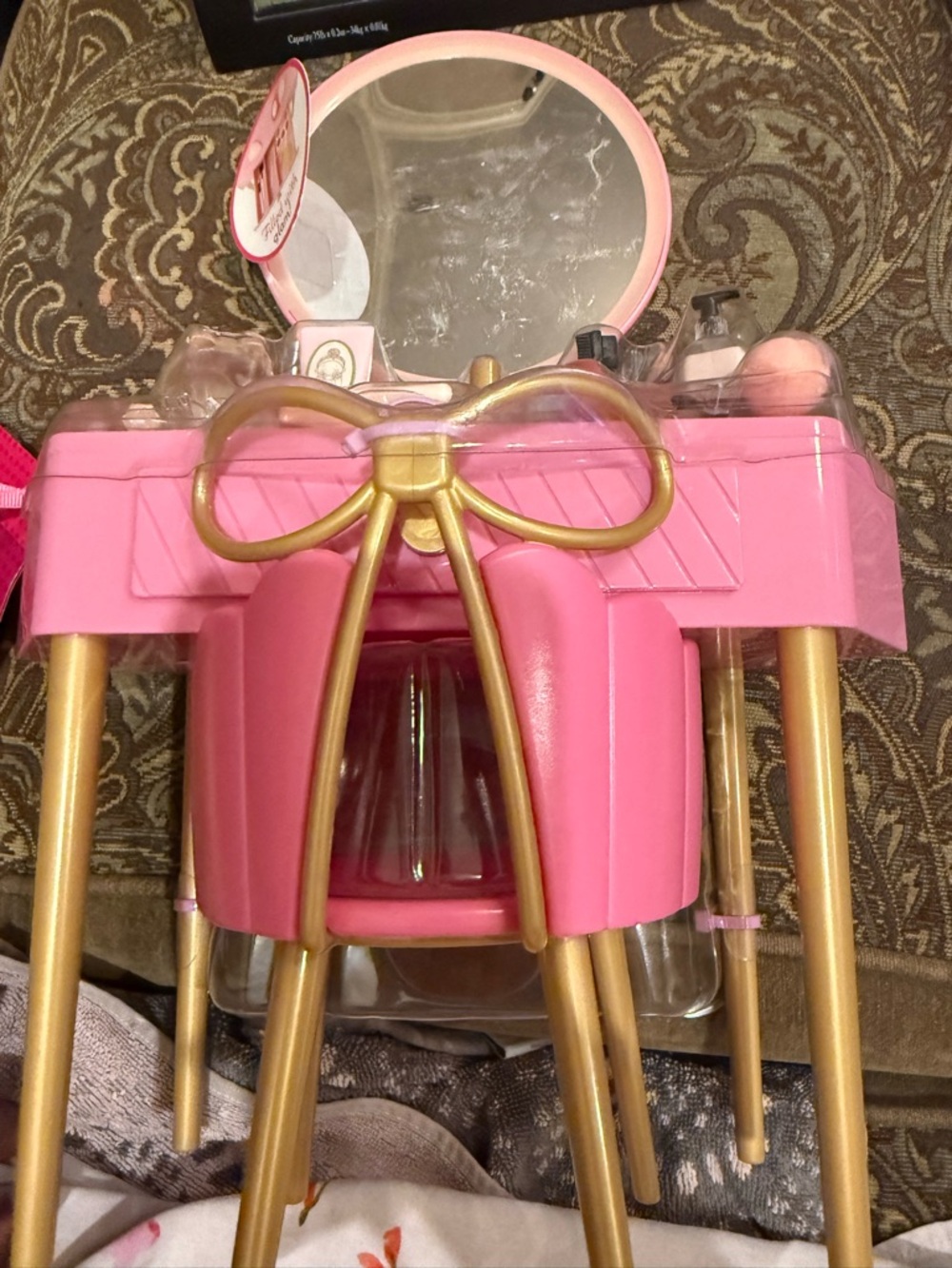 Our Generation Fabulous Fun Pink Vanity Table & Chair Accessory Set - 18'' Dolls